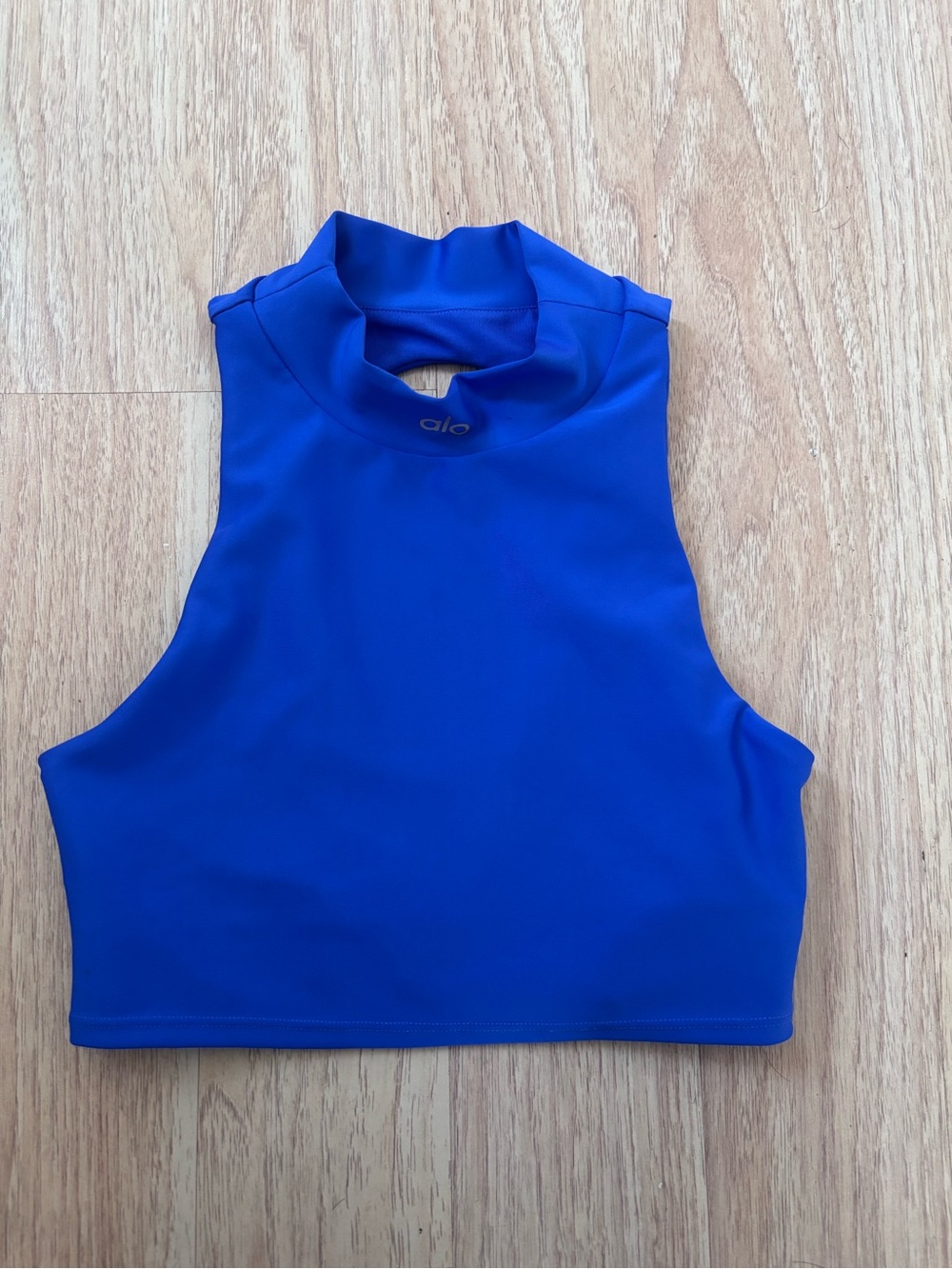 ALO Airlift Royal Blue High-Neck Fuse Bra Top